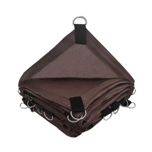 Hanlob Malla Sombra 4x6 m Café para Exteriores con Argollas, 90% de Sombra, Bloqueo de Rayos UV, Sombra Raschel para Jardín o Terraza, Resistente a Lluvias, Fácil y Lista para Instalar.