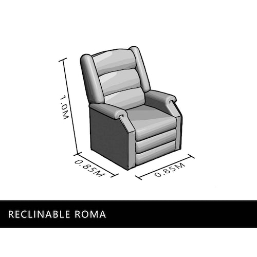 SILLÓN RECLINABLE ROMA ZAFIRO- ENTREGA ÚNICAMENTE EN CDMX, QUERÉTARO, PACHUCA, TOLUCA Y SUS ÁREAS METROPOLITANAS