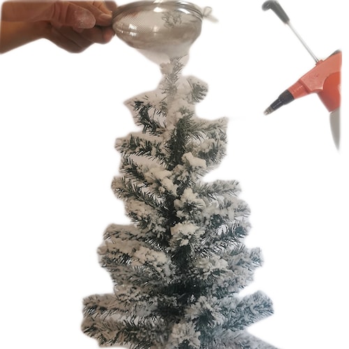 Nieve artficial en polvo azul cielo Para decoracion navideña 