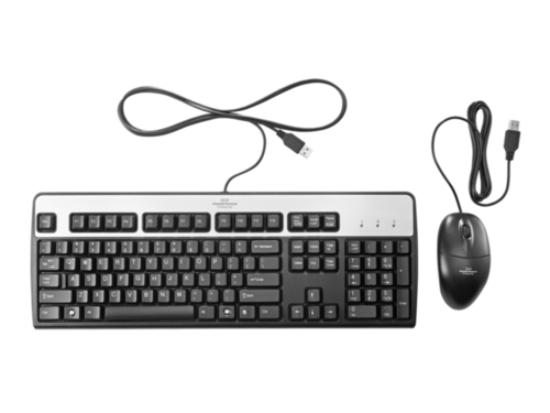 Kit de Teclado y Mouse USB para Servidor Hewlett Packard Enterprise 631341-B21, Inglés 