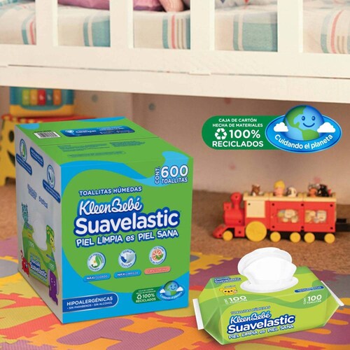 Toallitas Húmedas Kleenbebé Suavelastic Max 600 Pzas Premium