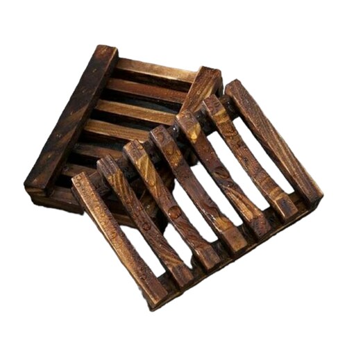 Jabonera Para Baño Dulces Sueños Madera Set 2 Piezas 