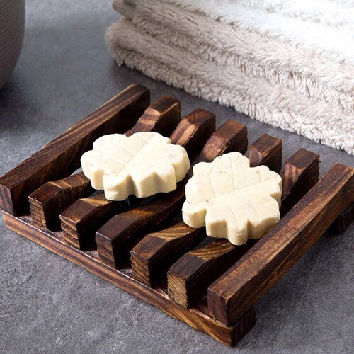 Jabonera Para Baño Dulces Sueños Madera Set 2 Piezas 
