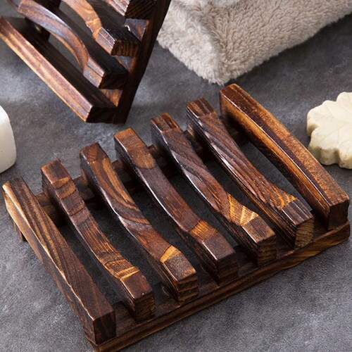 Jabonera Para Baño Dulces Sueños Madera Set 2 Piezas 