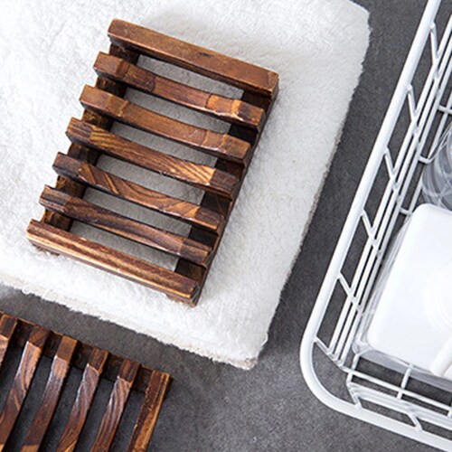 Jabonera Para Baño Dulces Sueños Madera Set 2 Piezas 