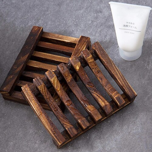 Jabonera Para Baño Dulces Sueños Madera Set 2 Piezas 
