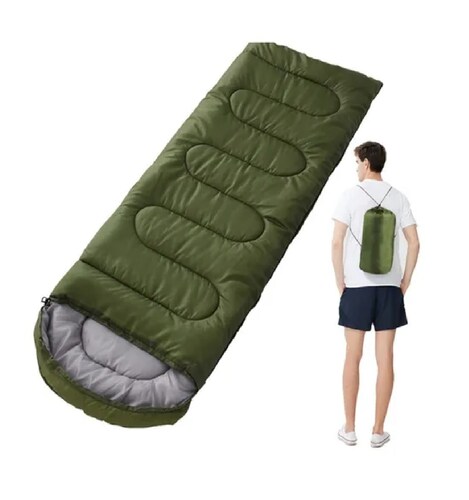 Saco De Dormir Para Acampar Al Aire Libre Verde Militar