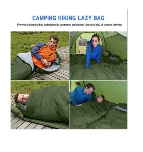 Saco De Dormir Para Acampar Al Aire Libre Verde Militar