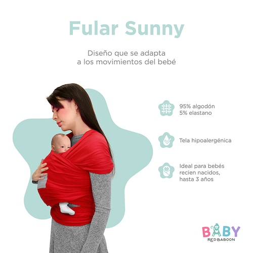 Fular Para Bebe, Rebozo Elástico Tipo Canguro, Artículos Para Bebe Aguanta  hasta 15 Kg Marca Baby