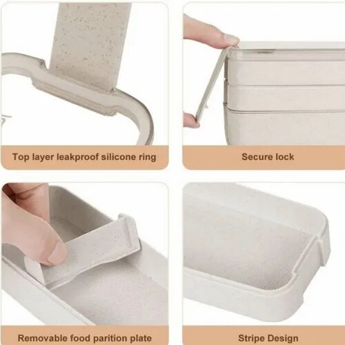 Loncheras Con Toppers Lunch Box Fiambrera 900ml 3 Pisos.