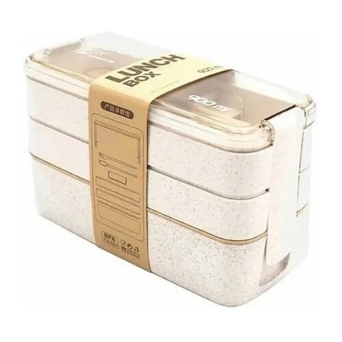 Lonchera Topper Ecologico Box Lunch Con Cubierto Fiambrera