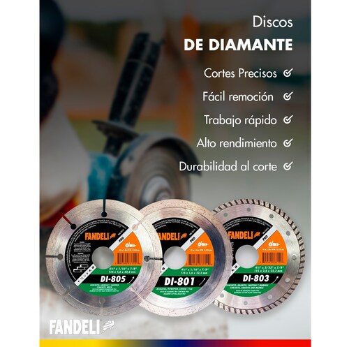 Disco Corte Diamante Sementado 7 Pulgadas Fandeli 72959
