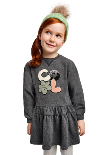 Vestido con holan para niña marca Mayoral