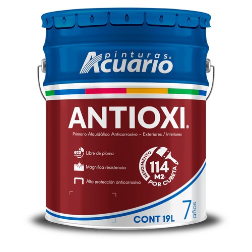 Primario Estructurista Antioxi Color Rojo Oxido 19 Litros Acuario PA92890