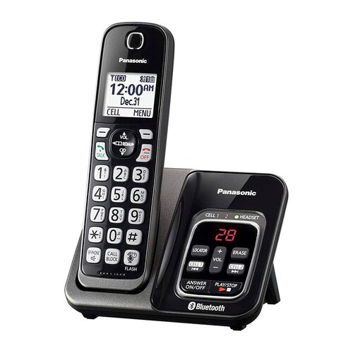 Teléfono Inalámbrico Panasonic KX-TGD562M 2 Auriculares Negro Reacondicionado Grado A
