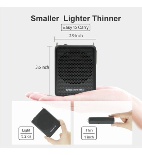 Mini Amplificador De Voz Digital Portátil 8w Negro