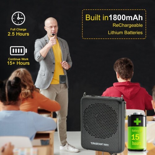 Mini Amplificador De Voz Digital Portátil 8w Negro
