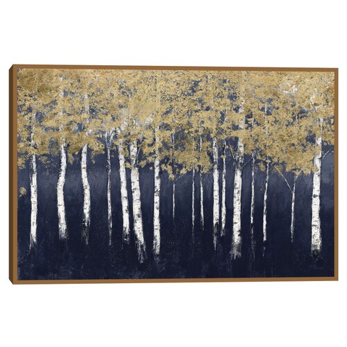 Cuadros Decorativos - Bosque brillante indigo con marco - James Wiens