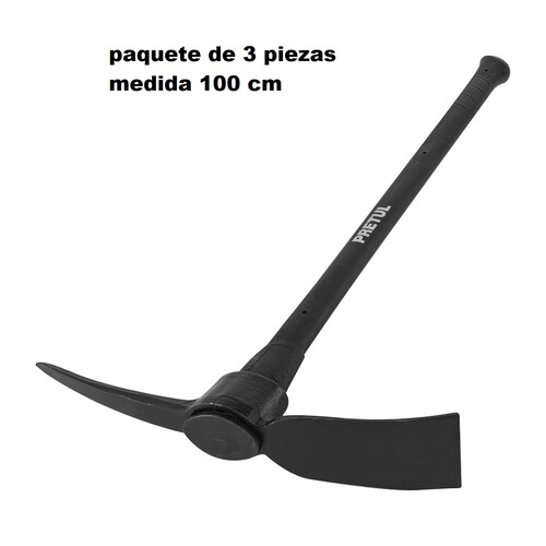 Talacho -Pico Grande 91 cm jardineria mango de fibra de vidrio 3 piezas Pretul 