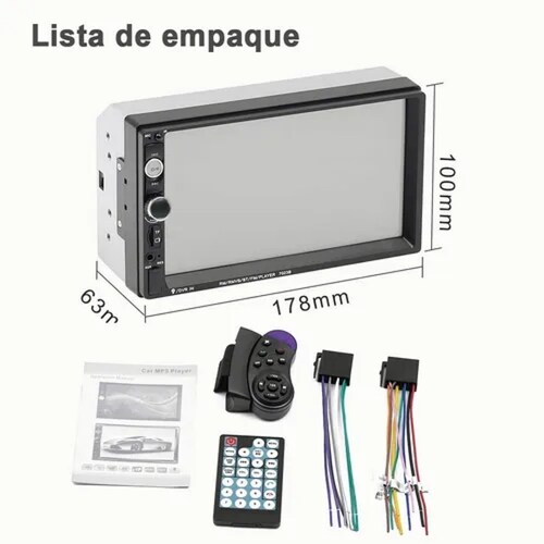 Estéreo Mirrorlink Pantalla Táctil 7 Pulgadas Hd Bluetooth