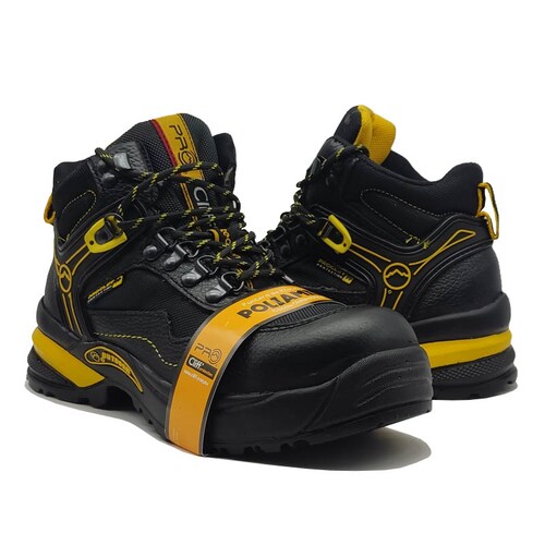 Bota Industrial Pro Cliff 5305 Negro Caballero Hombre Trabajo Piel