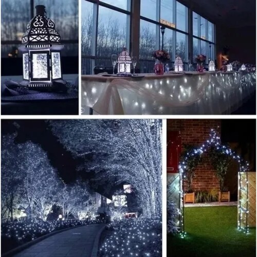 Led Solar Cadena Luces Navidad Decoración Exterior 20m200led.
