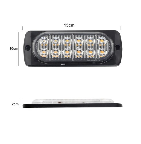 Duo Barra Rojo Led Lateral Faro Auto Moto 12 Funci