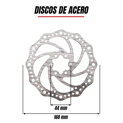 Frenos De Disco Hidráulico Bicicleta Acero 160 Mm