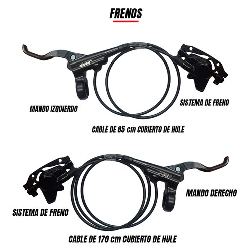 Frenos De Disco Hidráulico Bicicleta Acero 160 Mm