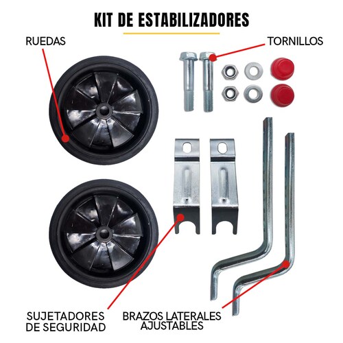 Llantitas Llantas Entrenadoras Bicicleta R12-20 Negras