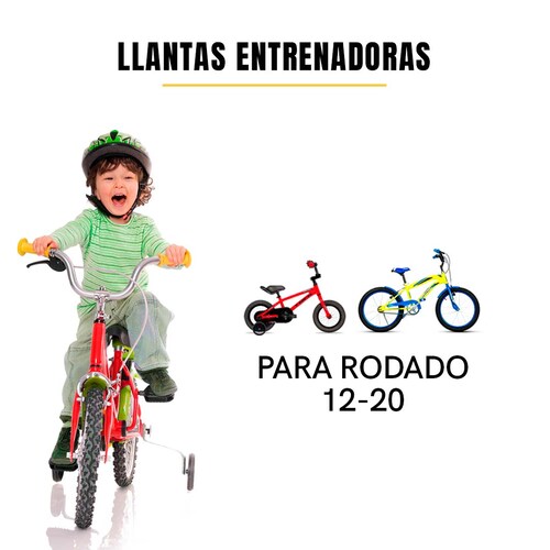 Llantitas Llantas Entrenadoras Bicicleta R12-20 Negras