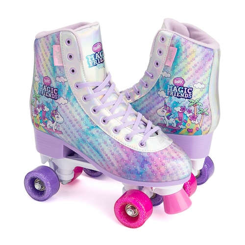 Patines 4 Ruedas Quad Para Niña Onix Magic Friends Morado