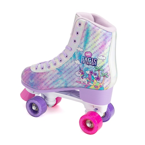 Patines 4 Ruedas Quad Para Niña Onix Magic Friends Morado