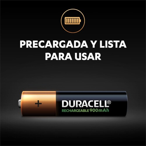 Cargador Duracell con 8 pilas recargables AA y 8 pilas recargables AAA