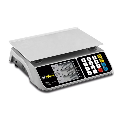 Báscula comercial digital Rhino BAR-6 20kg 100V/240V 28 cm x 20 cm 