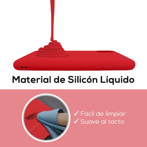 Funda de Silicon Suave Molan Cano para iPhone 14 Pro Max Rojo