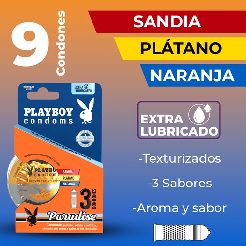 Playboy Condones De Látex Paradise 9pcs