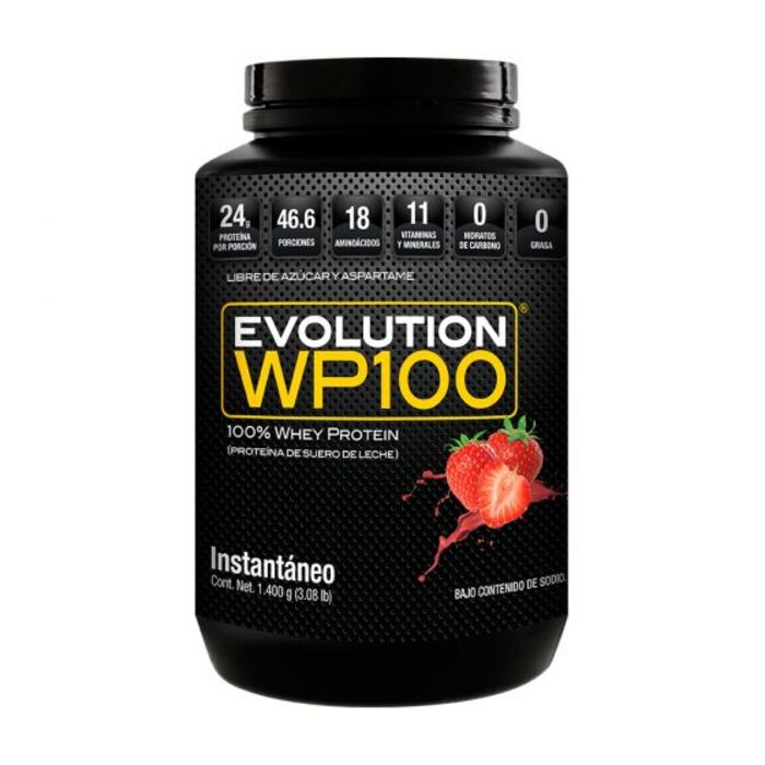 Suplemento en polvo Evolution WP100 proteínas sabor chocolate en pote ...