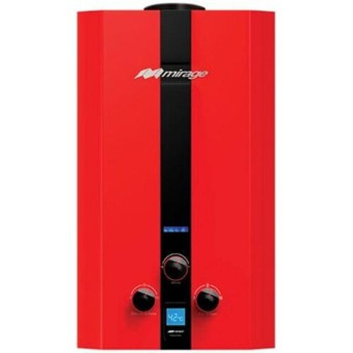 Boiler De Paso Mirage Flux 6 Litros Por Minuto, Rojo/gas Lp