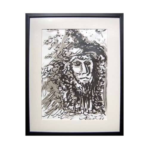Pintura original - Tinta - El Mago - 27 x 37 cm - Cuadro decorativo