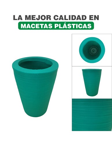 Maceta Minimalista Turquesa Cilíndrica Mejor Que Fibra De Vidrio
