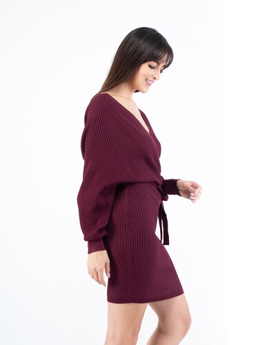 Vestido tejido manga amplia AMAD para mujer 