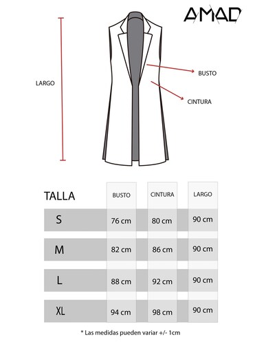 Maxi chaleco con aberturas AMAD para mujer 
