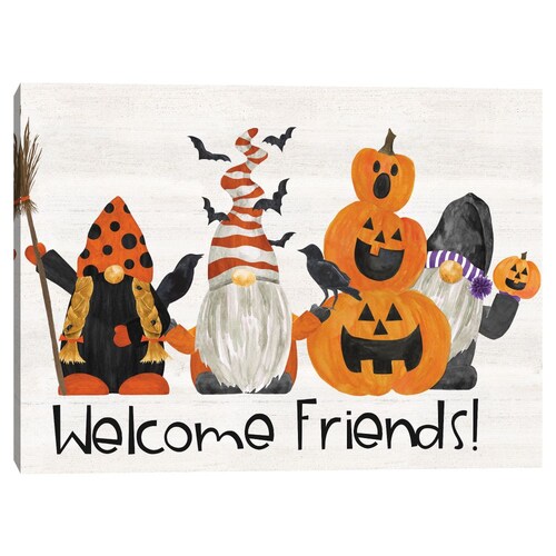 Cuadros Decorativos - Gnomos de Halloween Bienvenidos Amigos