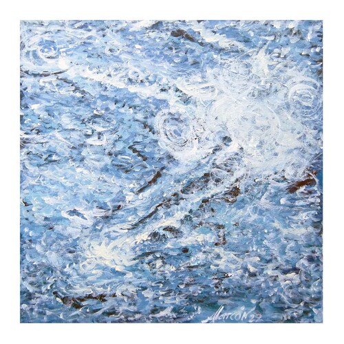 Pintura original - Acrílico sobre Tela - Multitud de Gotas - 50 x 50 cm - Cuadro decorativo
