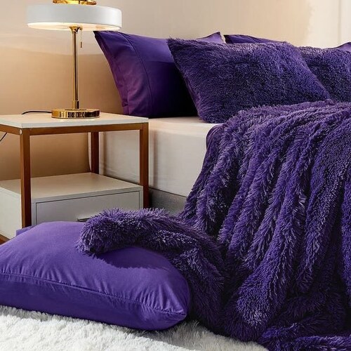  Cobertor Queen/King Extra Suave Pelo Alto 4 pzas