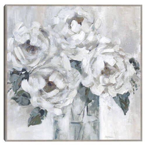 Cuadro Decorativo Enmarcado | Peonías Sombreadas - Carol Robinson | 79X79 Cm