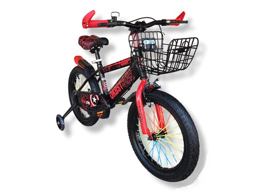 bicicleta para niños  tipo montaña rodada 16 con canasta rueditas y timbre .