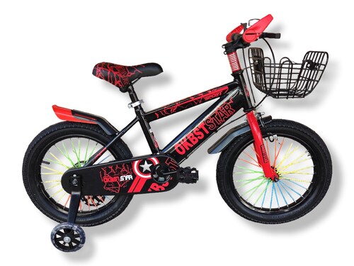bicicleta para niños  tipo montaña rodada 16 con canasta rueditas y timbre .