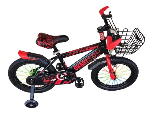 bicicleta para niños  tipo montaña rodada 16 con canasta rueditas y timbre .
